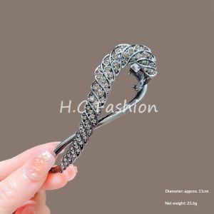 STAR FRUIT Kẹp tóc hoa thanh lịch với tua ngọc trai và pha lê Phong cách Trung Quốc cổ điển Bướm barrette cho phụ nữ