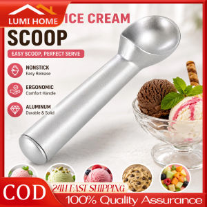 Ice Cream Scoop Aluminum Nonstick Scooper with Ergonomic Handle for Gelato Sorbet Cookie Dough Use