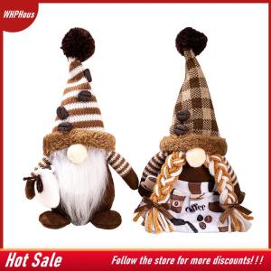【COD】🔥🔥🔥 Coffee Gnome - Home Decor Coffee Bar Accessories - Themed Gnomes Gifts For Women - Christmas Winter Spring