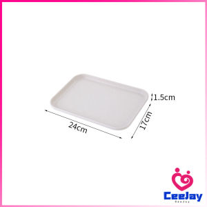 Ceejay ถาดฟางข้าวสาลี ถาดพลาสติก ใส่เสิร์ฟอาหาร สําหรับใส่อาหาร tray