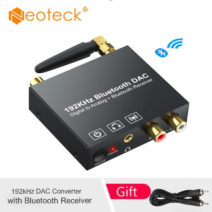 Neoteck Digital to Analog Audio Converter With Bluetooth 5.0 Receiver