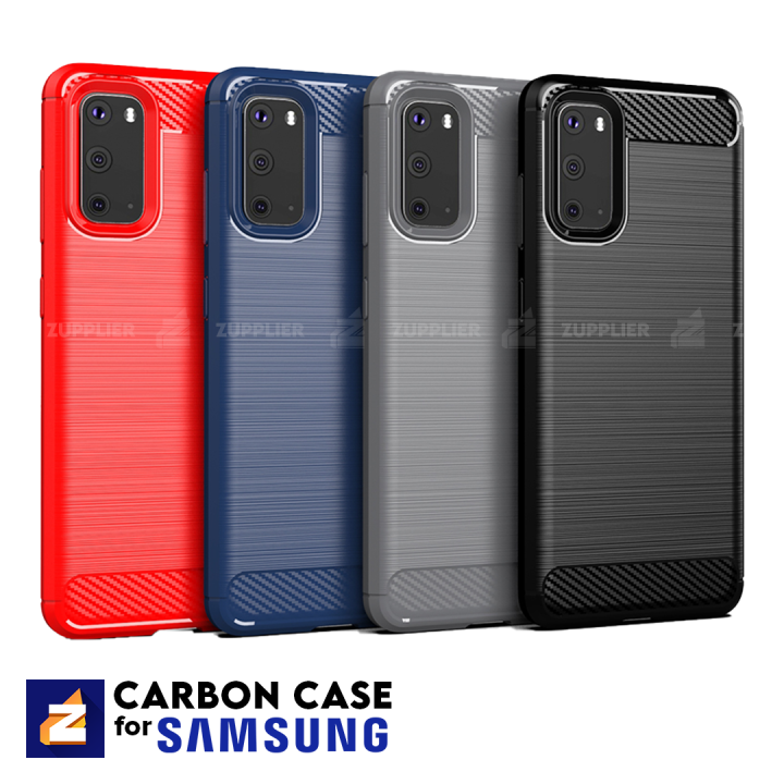 Carbon Fiber Samsung Galaxy M30s Back Case Puffer Back Cover For