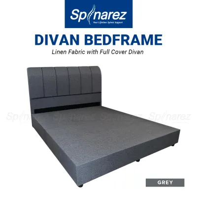 Spinarez Modern Divan + Headboard Bed Frame King/Queen (Mattress Not Included)