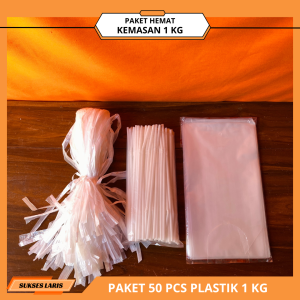 PLASTIK ES 1 KG ISI 50 PORSI | KEMASAN MINUMAN TALI PINGGIR | PLASTIK MINUMAN ES TEH TALI PINGGIR