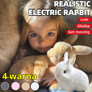 Bunny Ai Simulation Interactive Electric Doll Plush Rabbit Toy For Kids Educational Walking Jumping Talking Soft Bunny Gift