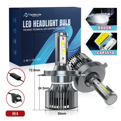 NEOGLOW Car led headlight NOVA 100W 15000LM 6000K with 1 Year Warranty 9005 9006 H4 LED headlight IP68 foglight for car