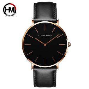 Hannah Martin Men Watches Business Wristwatch Mens Women Quartz Life Waterproof Men Watch