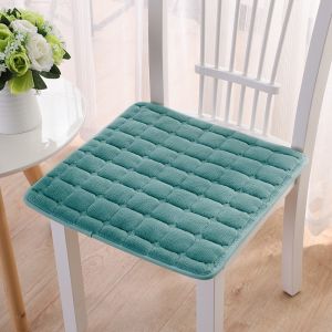 Solid Color Plush Chair Pads Seat Cushions Cover with Ties for Dining Chairs Office Chairs Hardwood Floors Cover Chair Cushions