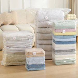 11DDTTII ใช้ซ้ำได้ ถุงบีบอัดสูญญากาศ โปร่งใสโปร่งใส ที่จัดระเบียบเสื้อผ้า ผ้าคลุมกันฝุ่น จุได้มาก ถุงเก็บซีลสูญญากาศ สำหรับชุดสูท/ชุดเดรส/แจ็คเก็ต