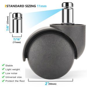 OKDA Office chair wheel heavy type replacement rubber chair cushion rotating chair sleeve