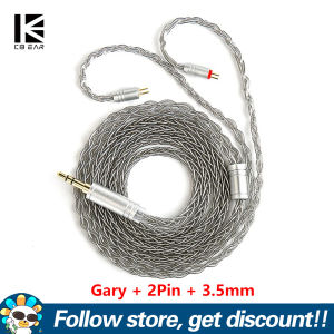 Kbear ST12 cáp 8-Strand 4N OFC mạ bạc nâng cấp cáp 3 màu 3.5/4.4mm phích cắm 2pin/qdc kết nối optionals 1.2m Tai nghe dây cho kbear LARK rosefinch KS1 KZ merga Vader ZS10 Pro 2 giao Hưởng zsn Pro 2 edx Pro x pr3 edx Lite zat thầu dầu krila zex