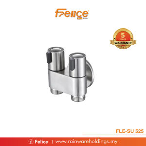 Toilet Bidet Tap 1-in-2-out Dual Control Valve Bathroom Extension