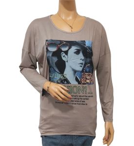 kaos atasan wanita lengan panjang dewasa kekinian motif wanita fashion gambar sablon 3d