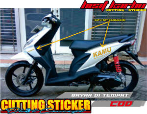 STICKER BEAT KARBU KAMU MANIS TAPI BIKIN SAKIT HATI CUTTING STICKER STRIPING BEAT KARBU