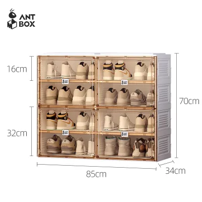 ANTBOX ตู้เก็บรองเท้า 16-40 คู่ ไม่ต้องติดตั้ง มีหลายช่องเก็บ แข็งแรงทนทาน กันน้ำกันแดด