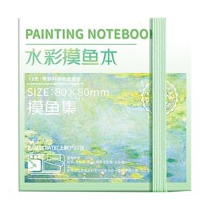 Artist Watercolor Sketch Book With 50 Sheets 8/12 Well Case Mixing Tray For Travel Painting Sketching Project