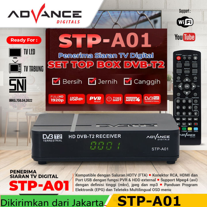 Advance Set Top Box Dvb T Stp A Tv Digital Receiver Penerima Siaran Full Hd Garansi Tahun