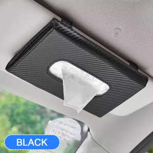SEAMETAL Car Tissue Box Carbon Fiber Storage Bag Car Interior Accessories
