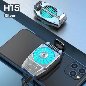 Mobile Phone Gaming Cooler Portable Cell Phone Radiator Cooling Fan Live Streaming Phone Cooler for 4inches to 6.7inches Phones Fast Cooling