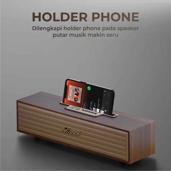 KISONLI%20-%20Speaker%20Bluetooth%20Retro%20Klasik%20Bahan%20Kayu%20Asli%20Memiliki%20Phone%20Holder%20G-11A%20-%20Image%205