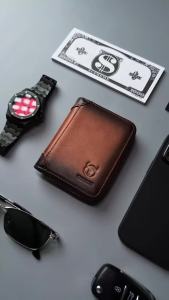 BULLCAPTAIN Head layer Cow Pickup Card Bag Versatile Bank Card Clip for Men and Women