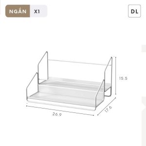 Kệ đựng gia vị nhà bếp FEEKA thiết kế đơn giản giá để hũ gia vị 2 tầng màu trắng sang trọng