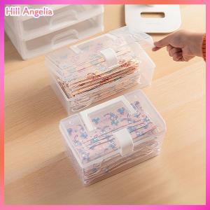 [Hill Angelia] Hộp đựng khẩu trang có tay cầm Hộp đựng đồ lặt vặt chống bụi kín công suất lớn chống nước chống bụi gia dụng hộp đựng