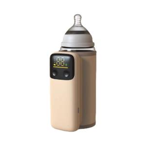 Leakproof Baby Bottle Heater Rechargeable 6 Temp Gear LCD Display Cordless Milk Warmer for Travel Feeding