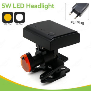 `Dental LED Headlight Wireless 5W Clip-on Portable Binocular Light for Dentist Loupe Medical Lab Magnifier`