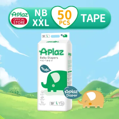 Aplaz Korean Diaper Baby Diapers Imported TAPE/PANTS 50pcs Breathable Ultra Thin And Dry Unisex