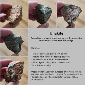 Unakite Raw Natural Crystal Stone | Wisdom | Chakra | Focus | Clarity