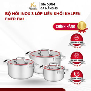 Bộ Nồi Inox 3 Lớp Liền Khối Kalpen Emer EM1