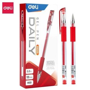 Hộp 12 bút gel nước DELI 6600 / 33399 ngòi 0.5mm / Bút S6600 có ruột G36 thay thế - Deli 6600S