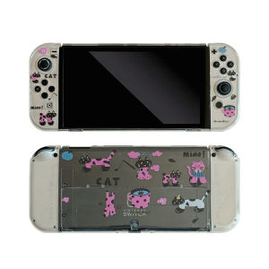 Cute Cat Case For Nintendo Switch/Switch OLED Split Hard Protective Anti-Scratch Casing Nintendo Switch OLED/Switch Cover