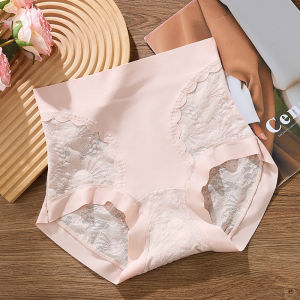 🔥Tummy Control Buttock Lift Lace High-Waisted Tummy Control Panties Antibacterial Lace Panties Seamless High-Elastic Silk Crotch Panties Double-Layer Stitching Light Shaping Tummy Control Panties