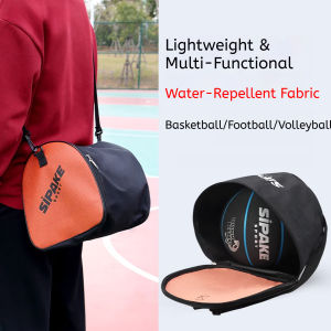 Functional Basketball Bag Adjustable Crossbody Balls Bag Waterproof PU Single Shoulder Gym Bag