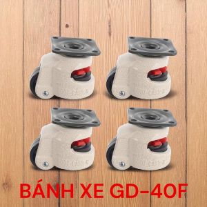 Bộ 04 - Bánh xe tăng chỉnh foot master chịu lực GD-40F sử dụng cho máy móc thiết bị thùng pin.Tải 200KG