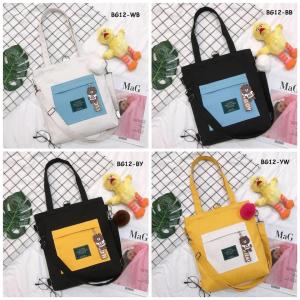 Canvas Handbag Women Shoulder Tote Bag with Removable Strap Crossbody Wear Resistant Casual Fashion Zipper Bag Student Tutorial Bag