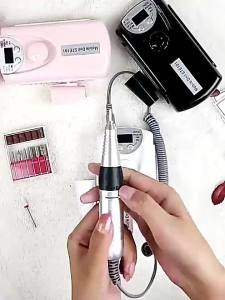 New Upgrade Nail Drill Machine 40000RPM Rechargeable Nail Grinder Machine Nail Gel Polish Remover with 12 Grinder Heads