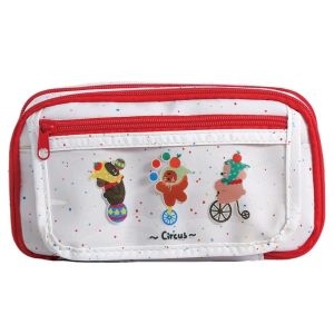 NCB11 Animal Bear Dog Cartoon Pencil Case Cosmetics Storage Large Capacity Korean Pencil Bag Creative Handheld Stationery Storage Bag Student