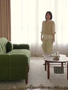 French r sofa living room size layout cream style new high-end selection fabric sofa simple design