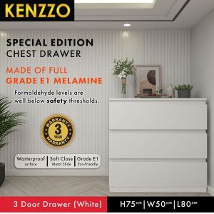 [FREE INSTALLATION] KENZZO : E1 GRADE 3/4/5 Layers Chest of drawer Storage/ drawer organizer/baby drawer