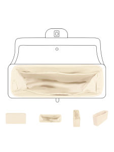 DGAZ Purse Organizer Fits for CF Classic Flap Silk Satin Insert Bag Portable Cosmetic Inside Bag Shaper