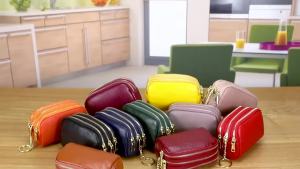 Royal Bagger Small Genuine Cow Leather Coin Purse Three Zip Pouch Key Holder Case Short Wallet Purses for Women