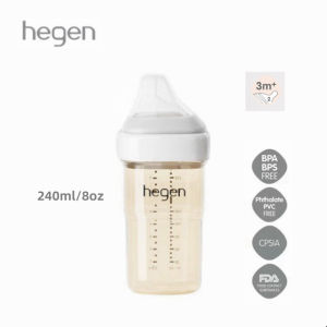 Hegen ขวดนม PCTO คอกว้างขวดนมขนาด5ออนซ์8ออนซ์11ออนซ์สีขาว