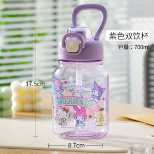 Sanrio Water Cup Large Capacity Boys Girls Portable Plastic Cup High-value Children Summer Shock-resistant Sports Water Bottle