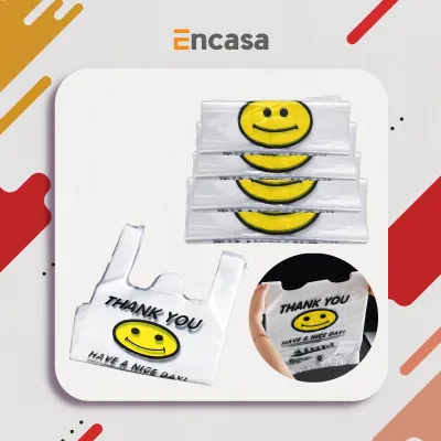 Smile Thank You Plastic Bag Good Quality Transparent With Handle Packaging Bag Plastics Bags Good Quality Senyum Terima Kasih Beg Plastik Berkualiti Telus Dengan Mengendalikan Beg Pembungkusan Plastik Beg Berkualiti 微笑谢谢塑料袋质量好透明带柄包装袋塑料袋质量好
