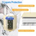 Round Well Head Cover (5 ° F) - Insulated Well Pump Cover - Decorative Well Pump Covers - Thickened 3 Layers Well Cover for Water Wells Freeze Proof, 8"Dia x 12"H, Beige. 