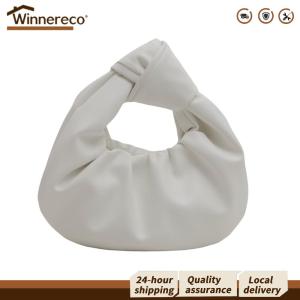 Stylish Ladies Handbag Made of PU Leather Casual Clutch Bag with Shoulder Strap and Pleated Details for Daily Use