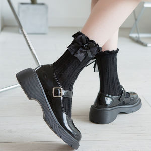 2342 KAOS KAKI WANITA TINGGI KAUS KAKI LOLITA model PITA - abg cewek cute WOMEN SOCKS bahan katun premium IMPORT